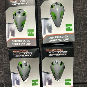 4 Youth Football Compression shorts with cup